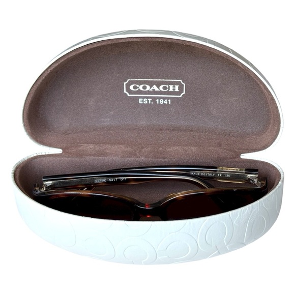 Coach S417 DTT Brown Tortoise Oval Sunglasses made in Italy w/ brown tinted lens main image 16